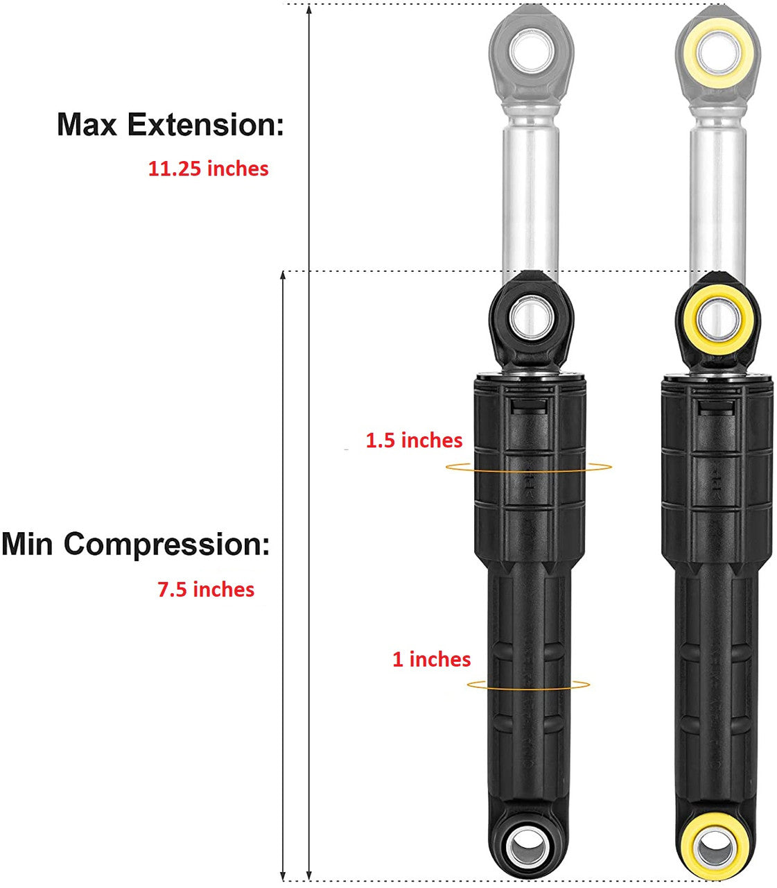 Samsung Washer Shock Absorber Set of 4 - DC66-00470B & DC66-00470A