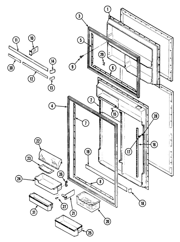 Whirlpool Refrigerator & Freezer Shelf Hook (Left) - 67043-5, Replaces: 67043-1