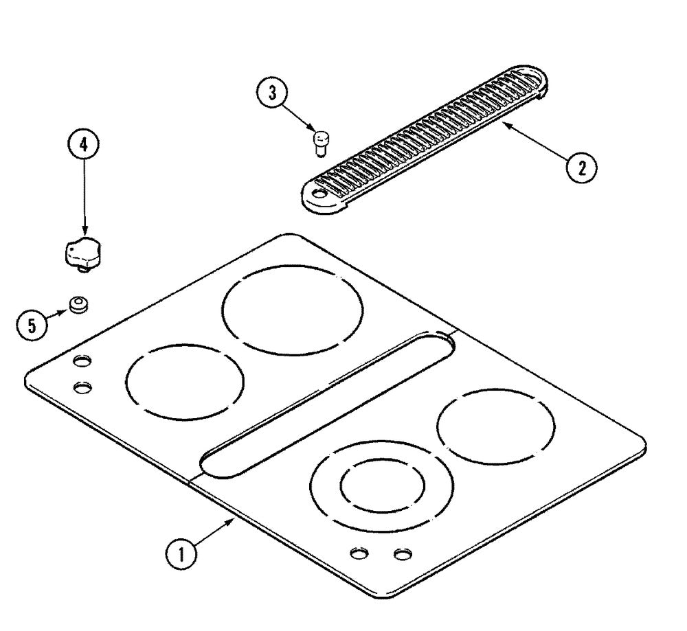 Whirlpool Range, Oven & Cooktop Glass Main Top (Black) - 74007072, Replaces: 71003483