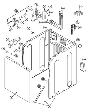 Kit de réparation du siphon pour lave-linge Whirlpool - 76660