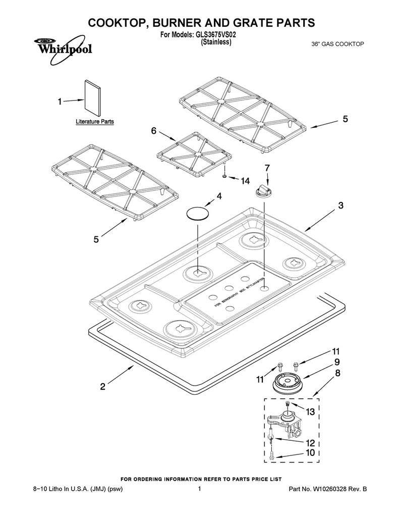 Whirlpool Range, Oven & Cooktop Burner Grate Foot (Kit of 5) - 814323, Replaces: 814383