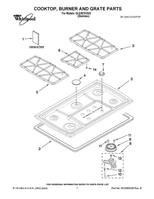 Whirlpool Range, Oven & Cooktop Burner Grate Foot (Kit of 5) - 814323, Replaces: 814383