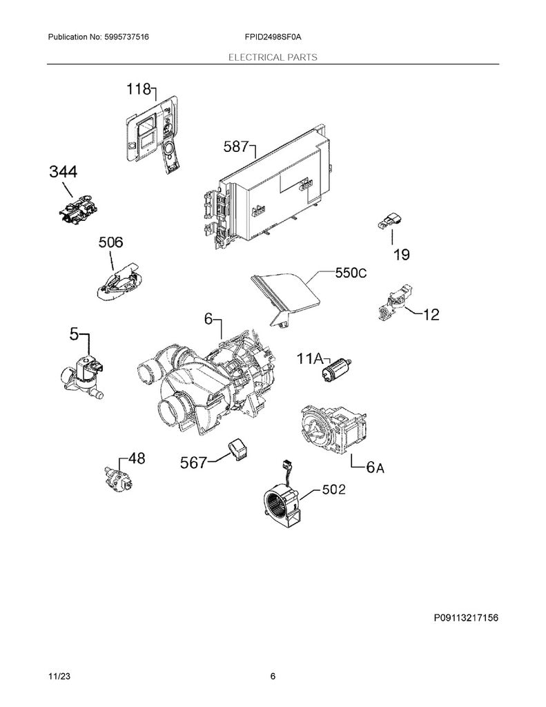 Frigidaire Dishwasher Drain Pump - A00044305