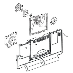 Ensemble ventilateur et grille pour réfrigérateur et congélateur LG - AEB73764519, remplace : AEB73764513