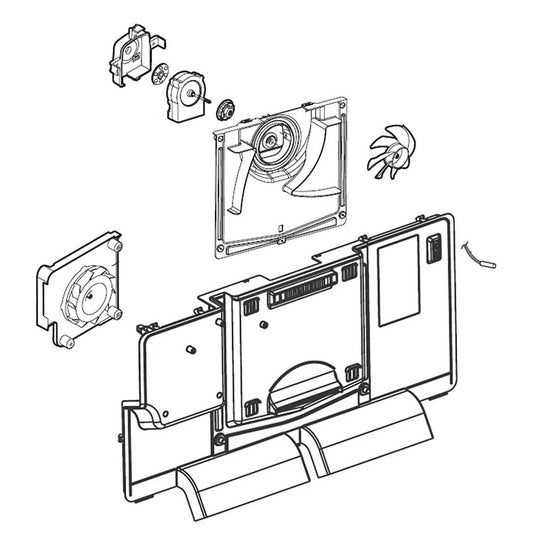 LG Refrigerator & Freezer Fan & Grille Assembly - AEB73764519, Replaces: AEB73764513