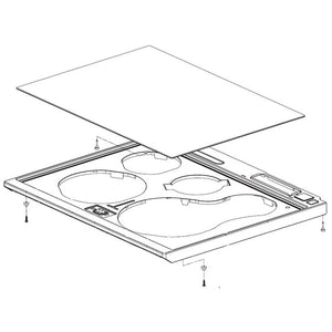 LG Range /Oven Main Glass Cooktop - AGU75049013