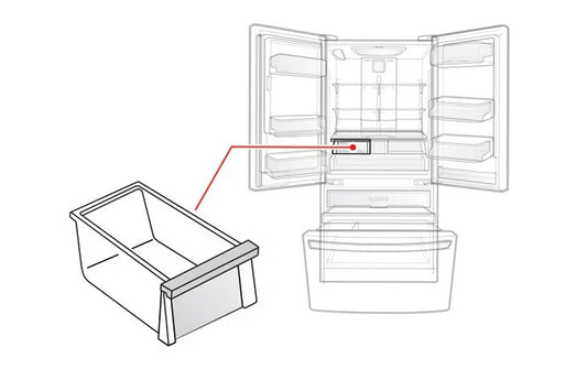 LG Refrigerator & Freezer Vegetable Drawer (Left) - AJP73334413, Replaces: AJP73334404