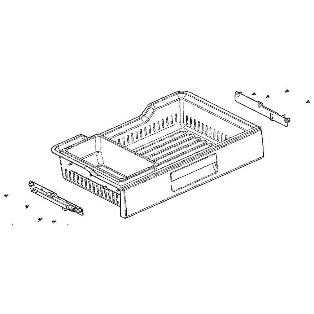 LG Refrigerator & Freezer Drawer Tray Assembly - AJP73334616, Replaces: AJP73334602