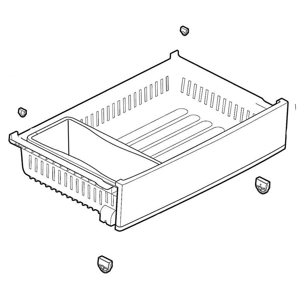 LG Refrigerator & Freezer Drawer Tray Assembly - AJP75234913, Replaces: AJP75234907