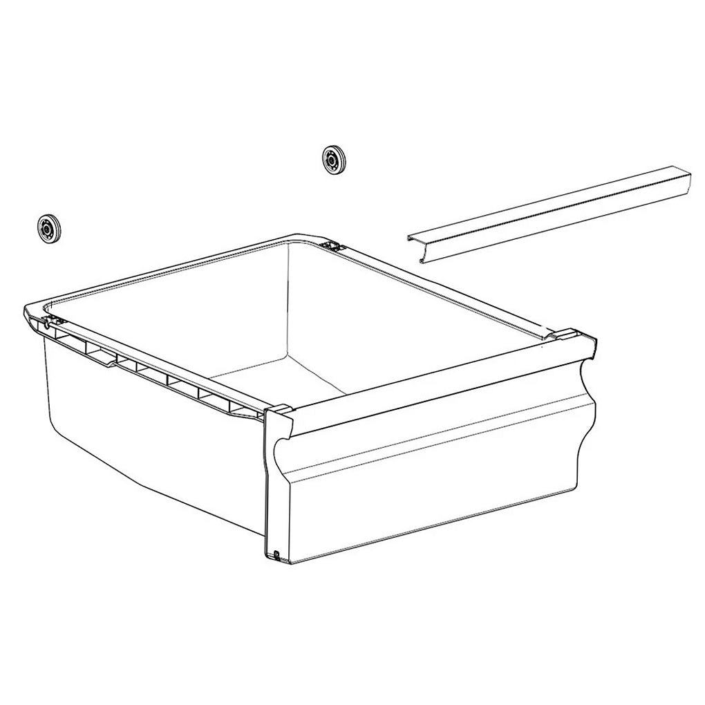 Samsung Refrigerator & Freezer Vegetable Drawer (Right) - DA97-12686J, Replaces: DA97-12686D