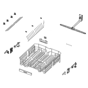 Ensemble panier à vaisselle central pour lave-vaisselle Samsung - DD97-00605C