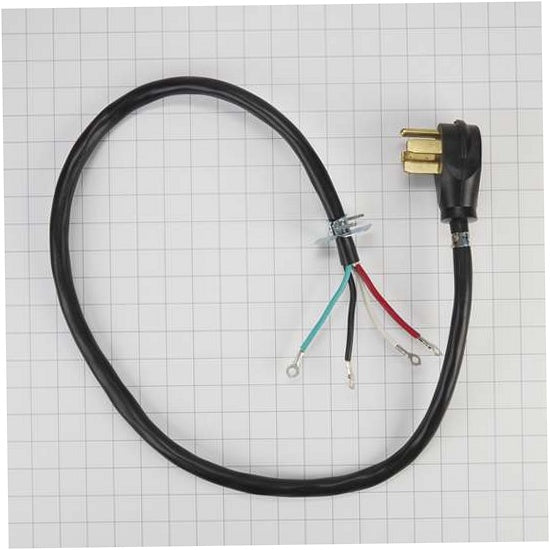 Whirlpool Range, Oven & Cooktop Power Cord (4 Prong 4 Foot) - PT400, Replaces: 4392902