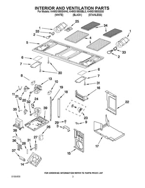 Filtre à graisse pour micro-ondes Whirlpool - W10113040A, remplace la référence : 8184001