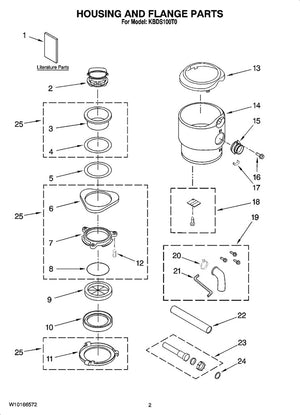 Bouchon d'évier pour broyeur de déchets Whirlpool - W10171477A