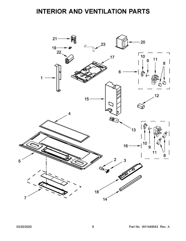 Whirlpool Microwave Bottom Panel - W10245196