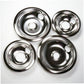 Whirlpool Range, Oven & Cooktop Chrome Drip Bowl Kit - W10278125, Replaces: 0312850