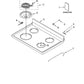 Whirlpool Range, Oven & Cooktop Drip Bowl Kit (4 Pack) - W10291024, Replaces: 242955