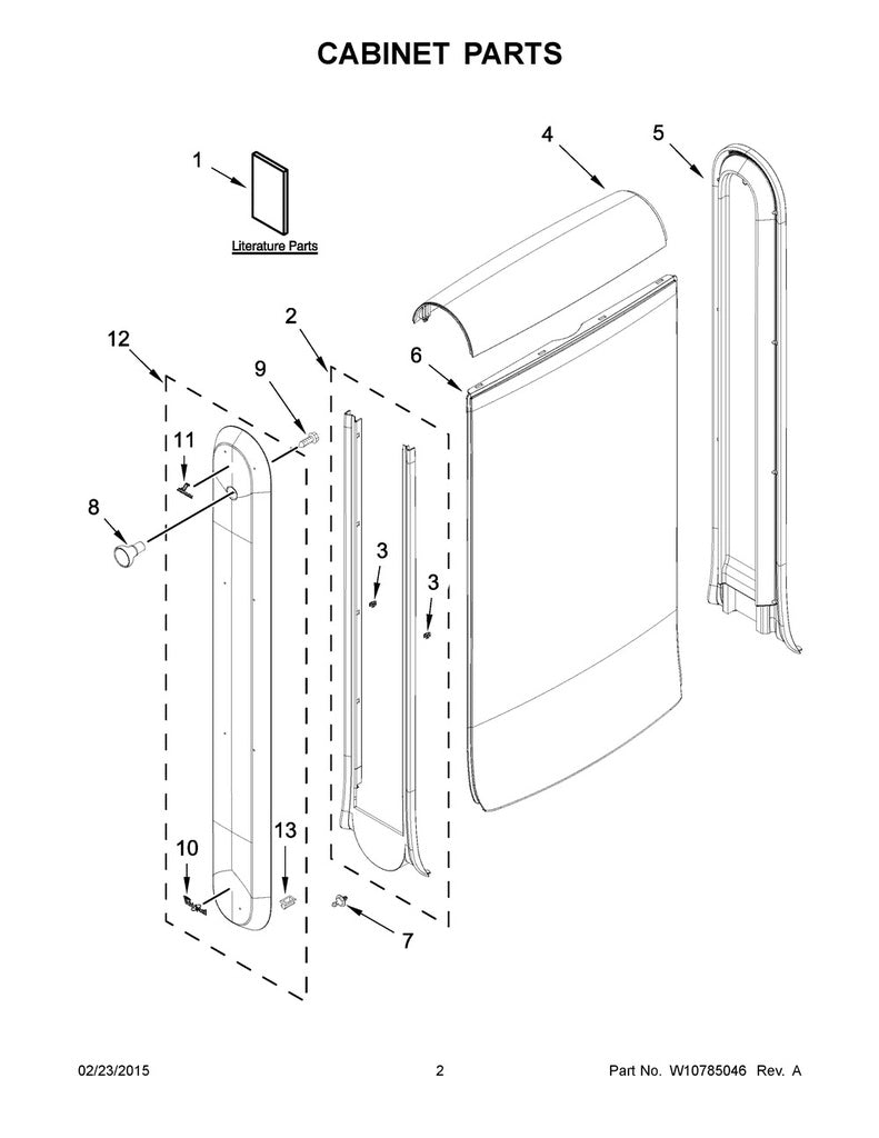 Whirlpool Dryer Door Strike - W10295405, Replaces: 8572983