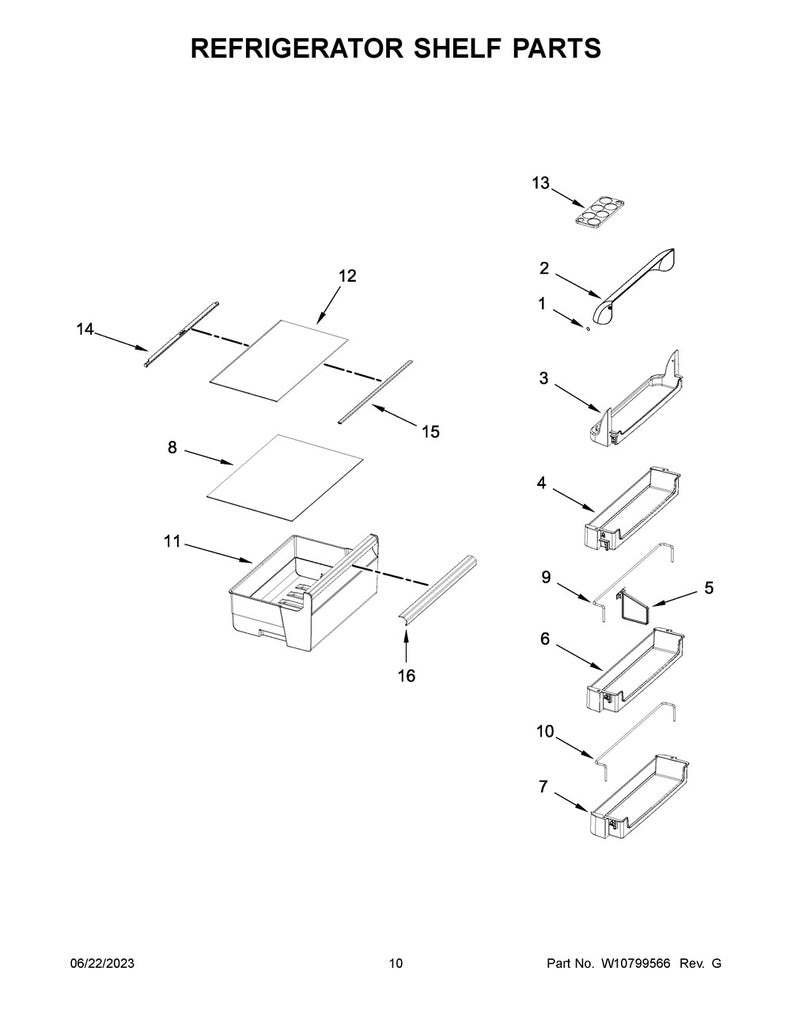 Whirlpool Refrigerator & Freezer Refrigerator Shelf Trim - W10495387