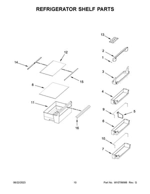 Whirlpool Refrigerator Refrigerator Shelf Trim - W10495387