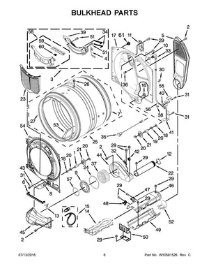 Ensemble tambour de sèche-linge Whirlpool - W10541656