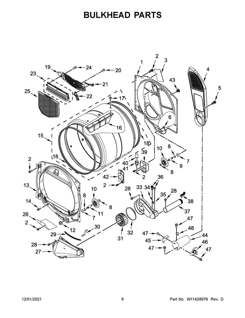Whirlpool Dryer Drum Assembly - W10545923