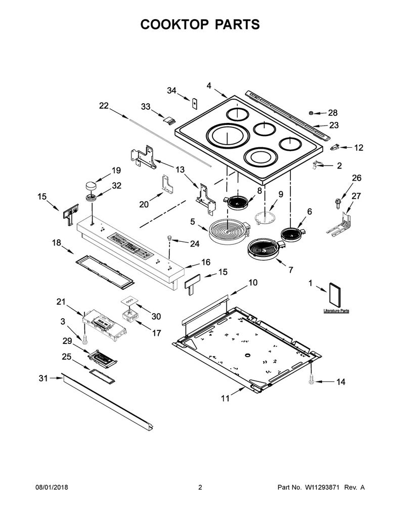 Whirlpool Range, Oven & Cooktop Range Cooktop - W10738936