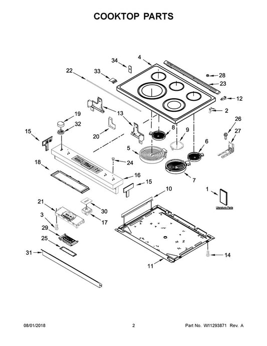Whirlpool Range, Oven & Cooktop Range Cooktop - W10738936
