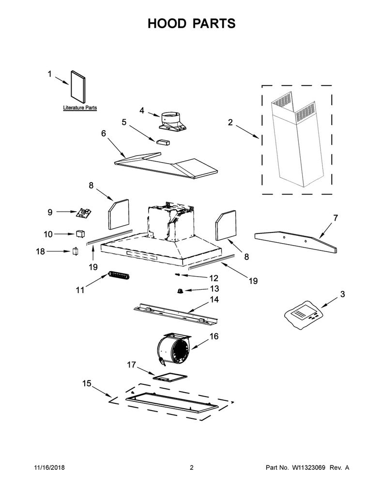 Whirlpool Range, Oven & Cooktop Range Hood Light Assembly - W10748934