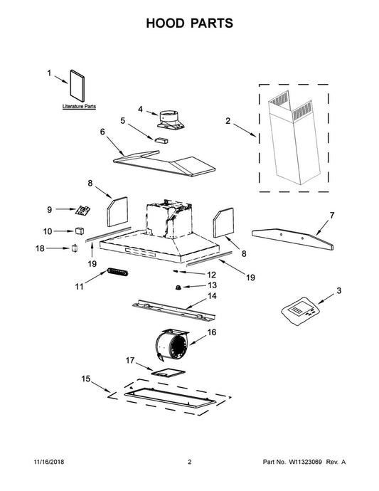 Whirlpool Range, Oven & Cooktop Range Hood Light Assembly - W10748934