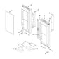 Whirlpool Refrigerator & Freezer French Door Gasket (Black) - W10830047, Replaces: W10163998