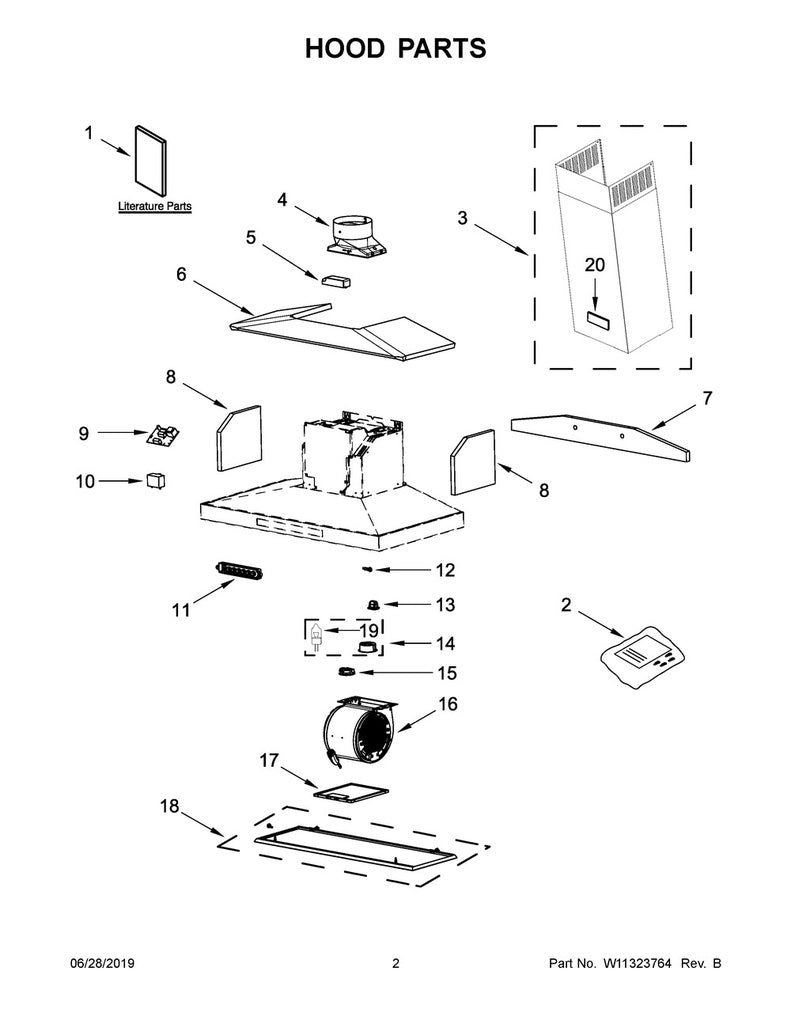 Whirlpool Range, Oven & Cooktop Access Panel Clip - W10854245, Replaces: W10360528
