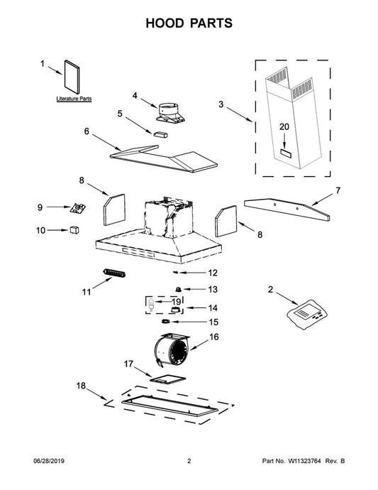 Whirlpool Range, Oven & Cooktop Access Panel Clip - W10854245, Replaces: W10360528