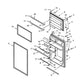 Whirlpool Refrigerator & Freezer Freezer Door Gasket (White) - W10861499, Replaces: W10638675