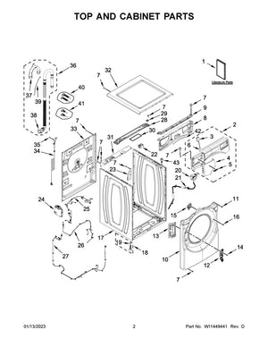 Whirlpool Washer Leveling Leg - W10888529, Replaces: W10073890