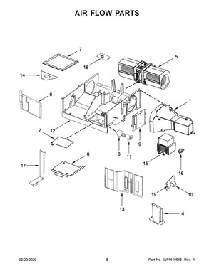 Whirlpool Microwave Filter - W10892387, Replaces: W10845250