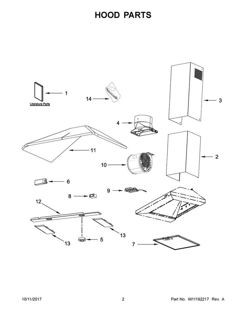 Whirlpool Range, Oven & Cooktop Range Hood Blower Fan Motor - W10894839