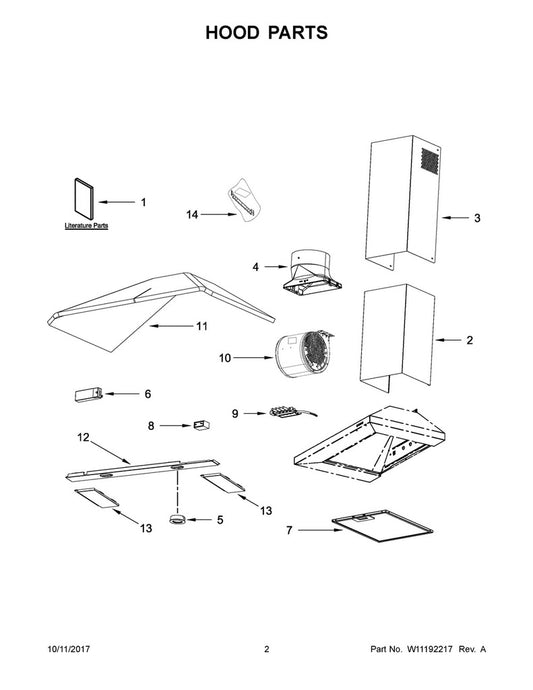 Whirlpool Range, Oven & Cooktop Range Hood Blower Fan Motor - W10894839