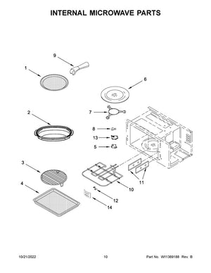 Couvercle d'entrée d'air pour micro-ondes Whirlpool - W10915651, remplace : 461967451001