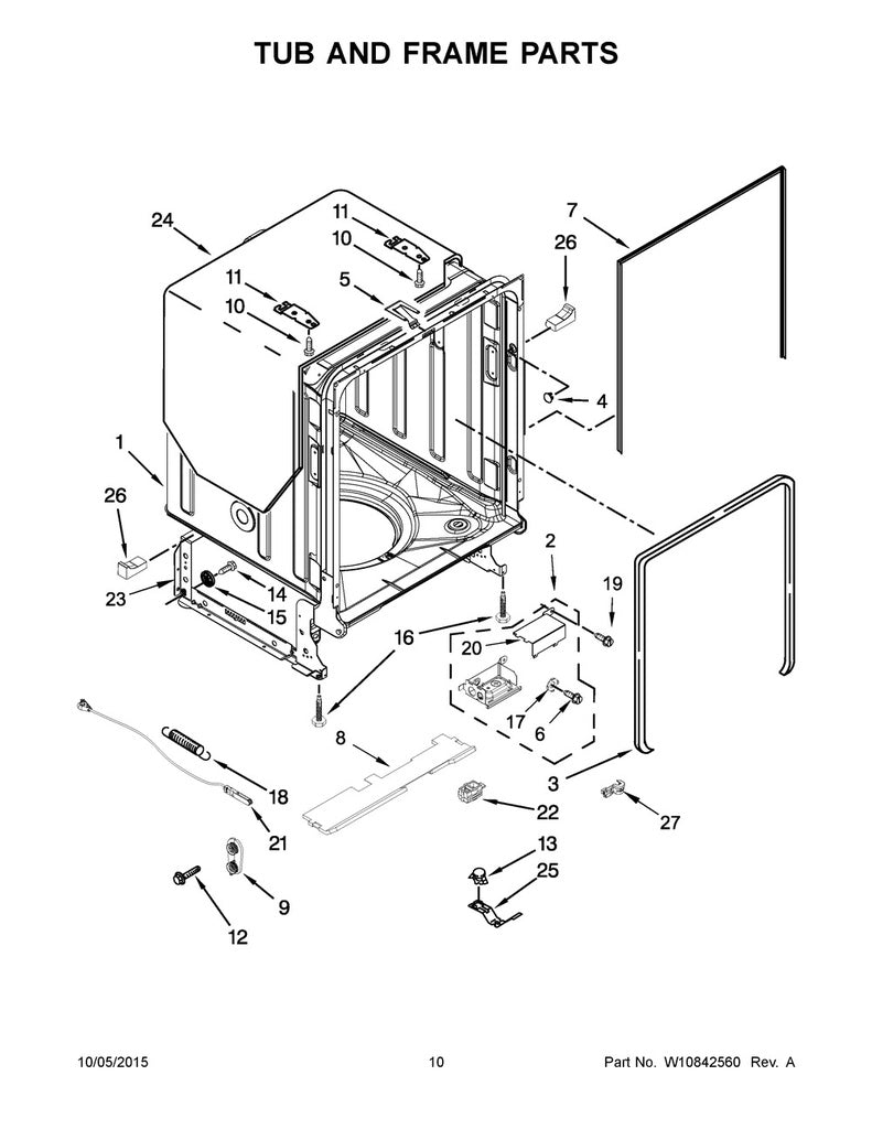 Whirlpool Dryer Outlet Screen Grille - W11086603, Replaces: 8299979