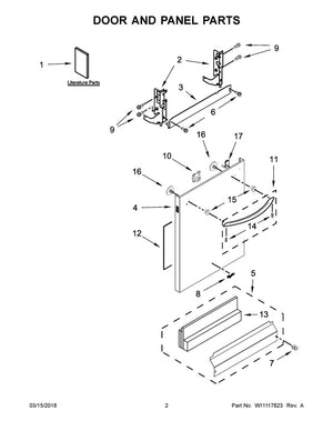 Panneau de porte extérieur pour lave-vaisselle Whirlpool - W11087375