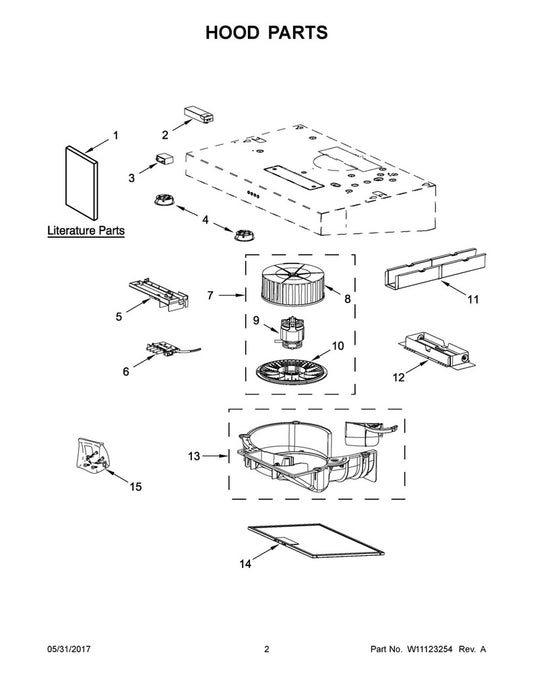 Whirlpool Range, Oven & Cooktop Fan Motor Assembly - W11100651, Replaces: W11099742