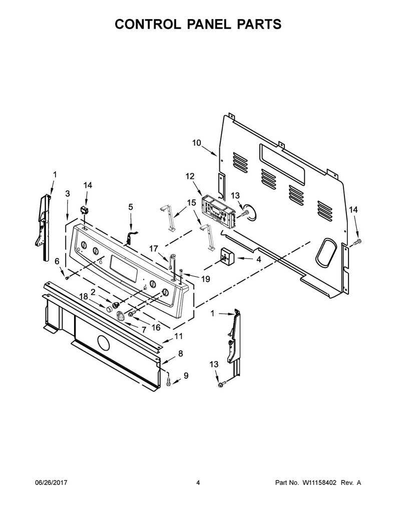 Whirlpool Range, Oven & Cooktop Range Electronic Control Board - W11122542
