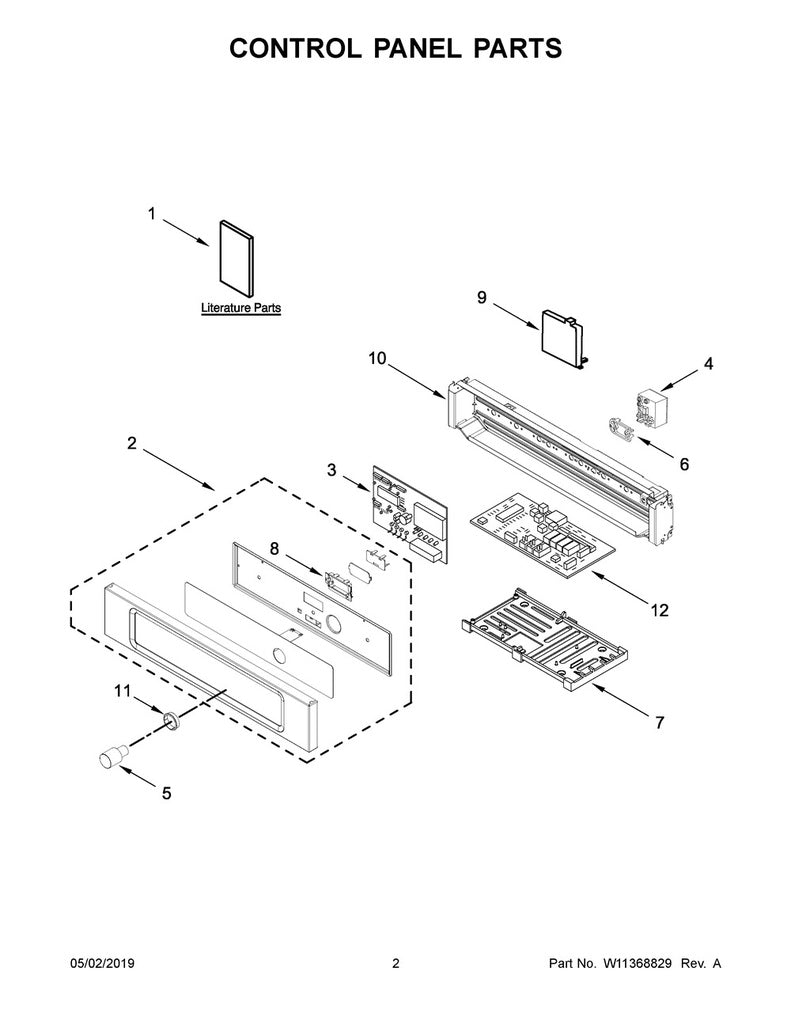 Whirlpool Microwave Control Board - W11160286, Replaces: W10913244