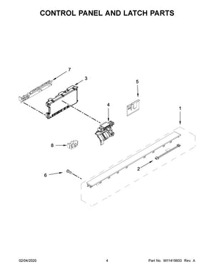 Console pour lave-vaisselle Whirlpool - W11255647, remplace : W11132774