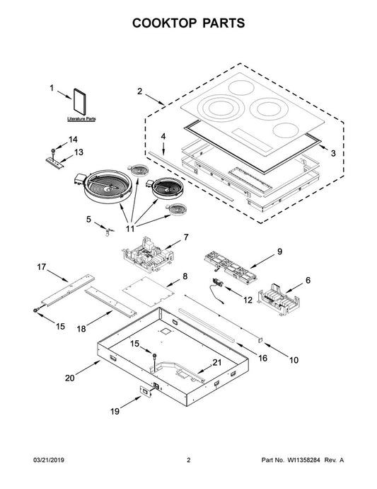 Whirlpool Range, Oven & Cooktop Surface Heating Element - W11259508, Replaces: W11117008