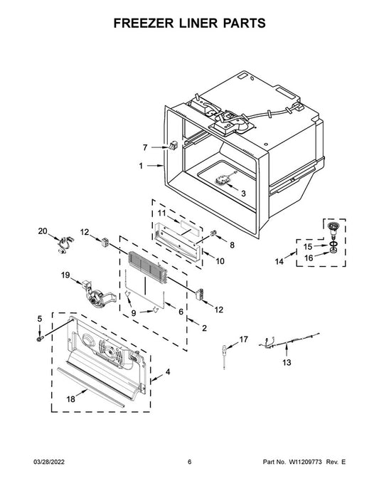 Whirlpool Refrigerator & Freezer Evaporator Cover Assembly - W11284394