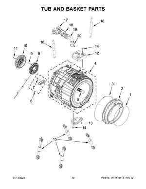 Whirlpool Washer Rotor - W11314361, Replaces: W10916241