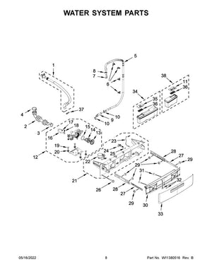 Pompe doseuse pour lave-linge Whirlpool - W11318806, remplace : W10903621