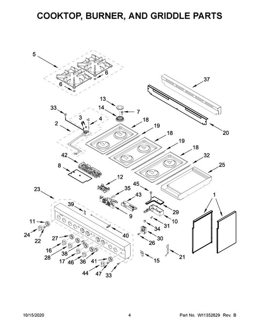 Whirlpool Range, Oven & Cooktop Range Surface Burner Head - W11319683